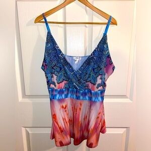 VENUS Colorful Summer Tank Top Camisole Sixe 1X BOHO